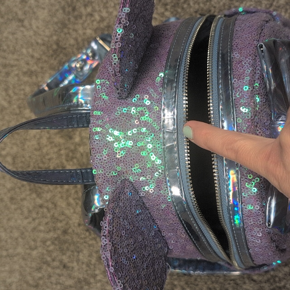 Disney Iridescent Purple Loungefly Backpack - Picture 12 of 16